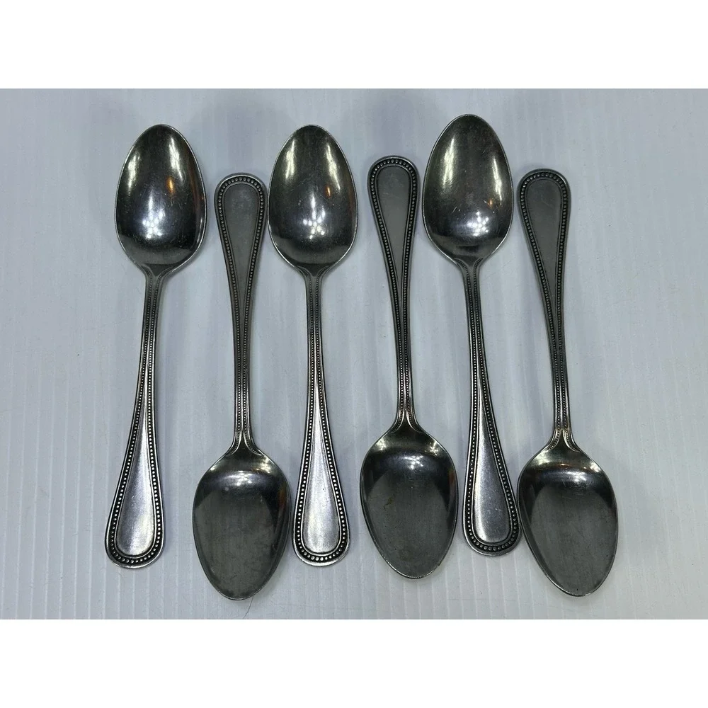Set of 6 Oxford Hall Stratton Stainless Large Soup Spoons